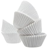 White Mini Muffin Cupcake Baking Cups ~ Size: 1.5 Base, 1 Side Wall, 3.5 Circle ~ 500 Papers