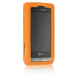 PCMICROSTORE Brand LG DARE VX9700 Orange Premium Silicone Skin Case Cover