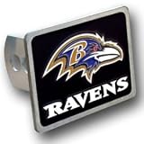 Baltimore Ravens Trailer Hitch Cover Hand Painted With 3-D Carved Logo Hardware Included
