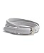 Solid Color Leather Adjustable Skinny Belt with Free Shipping, Medium (32"-35"), White