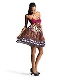 XOXO - XOXO Border-Print Halter Dress