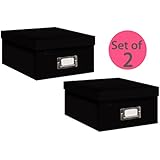 Pioneer Photo Albums B-1BLK Photo Storage Box (Black, 2-Pack)