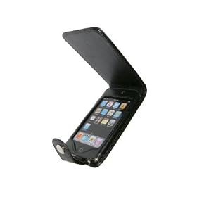 TeckNet Luxury Real Leather Case for Apple iPod Touch 2nd and 3nd Generation 8GB, 16GB, 32GB & 64GB + New Screen Protector & Black Silicone Case