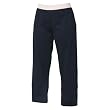 Black solid color jersey elastic waist comfortable unisex pants pajamas leisure, no fly,