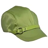 LIME GREEN SEXY SATIN 4 PANEL JOCKEY CAP W  O-RING TRIM