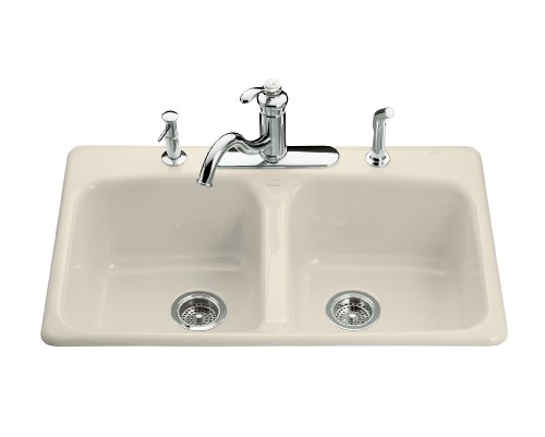 Cheap Cast Iron Kitchen Sinks Kohler K 5981 3 47 Brookfield Self