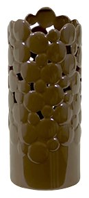Urban GoCoUrban Trends Collection UTC 20517 Small Brown Ceramic Vase Cut Design