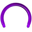 14 Gauge Purple 1/2" BIOPLAST Flexible Replacement Horse Shoe Circular Barbell