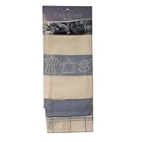 Rushbrookes Tea towel set Espresso (set of 3) Blue  from Rushbrookes