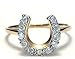 10k Yellow Gold .25 CTW Diamond Horseshoe Ring