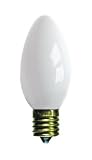 7 Watt C9 Ceramic White Replacement Light Bulb/ Christmas and Holiday Light Bulb