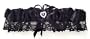 Black Wedding Bridal Toss Garter Lace Rhinestone