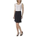 Mossimo® Black: 2-in-1 Ruffle Neck Dress - White/ Ebony