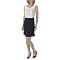 Mossimo® Black: 2-in-1 Ruffle Neck Dress - White/ Ebony