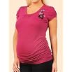 A Pea in the Pod: Short Sleeve Scoop Neck Side Ruched Maternity T Shirt