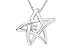 14K White Gold Diamond Star Pendant w/Chain