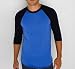 American Apparel BB453 Poly-Cotton 3/4 Sleeve Raglan Shirt