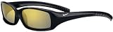 Nike GDO BOX.R Sunglasses, EV0123-001, Glossy Black Frame Gray Lenses Gold Flash by