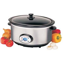 Morphy Richards 48730 Oval Stainless Steel Slow Cooker with Timer