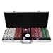 500 14g 3 COLOR A/K SUITED CLAY POKER CHIP SET W/ALUM CASE