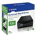 Verbatim 2TB externe Festplatte 8,9 cm (3,5 Zoll), 7200rpm, eSATA, USB 2.0) Black Steel