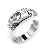 Women's Chopard Clear Color Cubic Zirconia Rhodium Ring, Size: 5-9