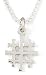 Sterling Silver Jerusalem Cross Pendant by Bob Siemon, 18