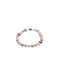 Freshwater Cultured Multi-Color Pearl Strand in Sterling Silver ( 07.75-Inch )