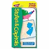 TEPT23014 Pocket Flash Cards,2 SD.,States/Capitals,56/PK,3-1/4x5-1/4