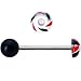 Black Red White Pinwheel Half Ball Barbell Tongue Ring