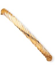 14k Gold 4/16 Fancy Swirl Hinged Bangle Bracelet