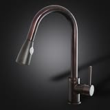 Buy 16 Oil Rubbed Bronze Kitchen Faucet - Pull-out Spray Single Handle by GHFaucet