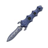 Fury Escape Razor Edge Dagger Style Pocket Knife, Blue, 5-Inch