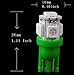 AUTOUS90 20 X T10 Wedge 5 SMD 5050 Green LED Light bulbs W5W 2825 158 192 168 194