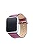 Buy 1 and get Sky Blue Free ! for Apple Watch Band, Aisun Vintage Embossed Genuine Leather Strap Wrist Band Replacement with Metal Clasp for iWatch All Models (Fuchsia 38mm)