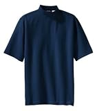 NEW Sport-Tek - Pima-Tek Short Sleeve Mock Navy-2XL