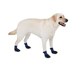 Large Blue High Top Insulated Neoprene Winter Dog Boots