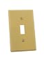 Leviton 86001 1-Gang Toggle Device Switch Wallplate, Standard Size, Thermoset, Device Mount, Ivory