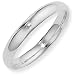 9ct White Gold Court Shape Band Ring Wedding Ring- 4mm