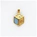 Jewelry : Blue Baby Block Charm, 14K Yellow Gold