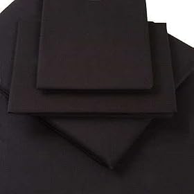 Super King Size, Black, Percale Extra Deep (16") Fitted Sheet, 200 Thread Count by Viceroybedding