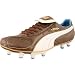 PUMA King i FG Italia Soccer Shoes (Chocolate Brown/White/Blue)
