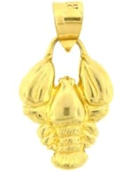Dazzlers Solid 14k Gold Lobster Charm Pendant Available in three colors from jewelsberry (weights: 2.3 grams only)