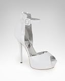 bebe Lucie Leather Stiletto Sandal
