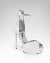 Lucie Leather Peep Toe Sandal large image