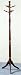 Cherry Finish Carved Coat Rack