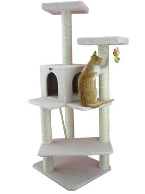 Armarkat B5701 57-Inch Cat Tree, Ivory