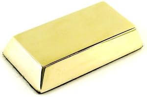 Silver Plated Brass Ingot Paper Weight with Pouch