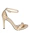Delicious Women's Jaiden Faux Nubuck Leather Wide Strap Single Sole Heels 4