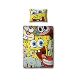Kids/Childrens SpongeBob SquarePants Bedding Duvet/Quilt Cover Set (Twin Bed) (Yellow)